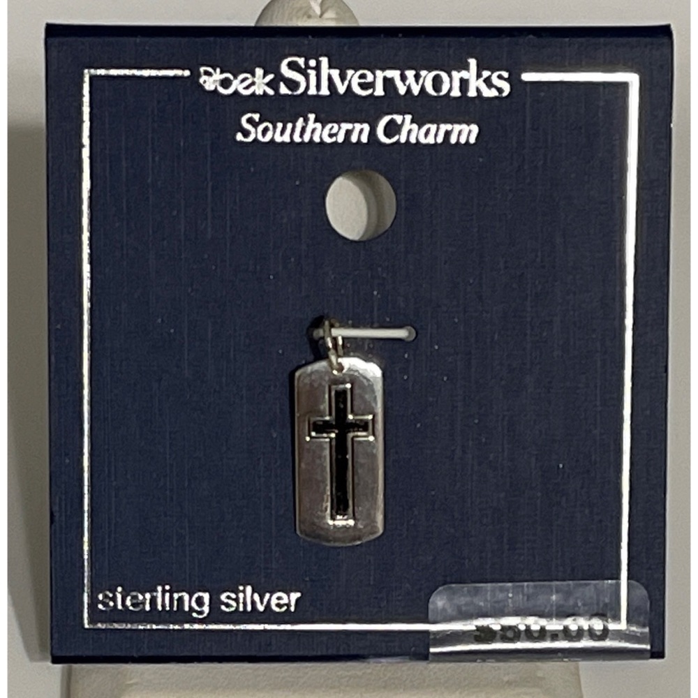 Belk Silverworks Southern Charm Sterling Silver Cross Tag Charm